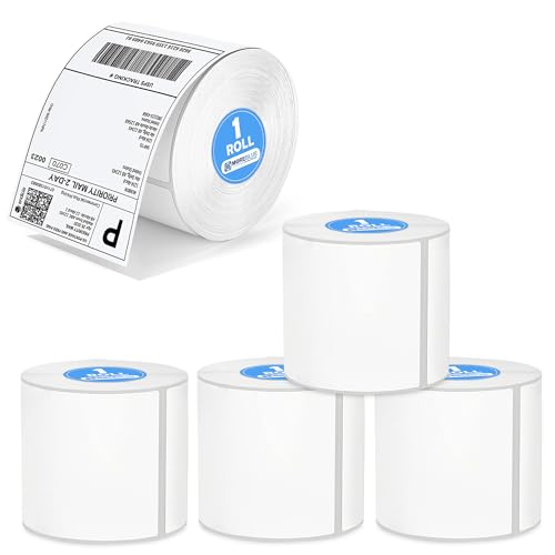 Image of 4x6 Thermal Label Roll for Shipping 5 Roll, 100mm x 150mm (2000 Label) Direct Thermal Shipping Labels Sticker Roll | Strong Adhesive Barcode & Address Labels for Courier
