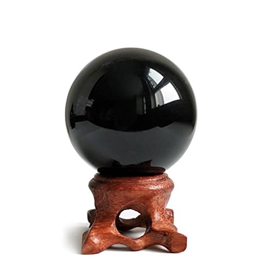 Mina Heal Bolas de Cristal de obsidiana Negra para Fengshui, meditación, curación con Cristales, adivinación, decoración del hogar, Esfera de Cristal mágica Negra | Ya disponible en tu tienda friki favorita! En mundofriki.es!