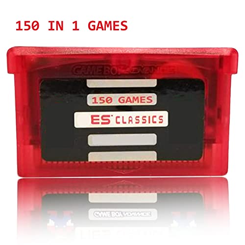 150 In 1 Game Cartridge Card, Super Combo Classic Gameboy Collection, 32 Bit Retro Video Game, English Version, for GBA GBM GBA SP NDS NDSL All Version Console