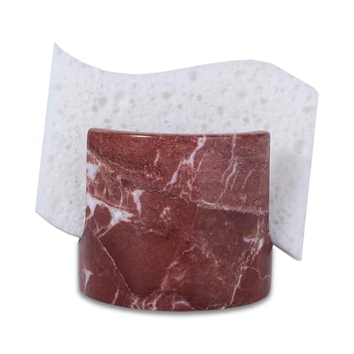 JIMEI Travertine Marble Sponge Holder for Kitchen Counter - Natural
