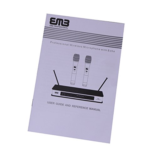 Emb - Ebm60E Yellow Vhf Dual Wireless Handheld Microphone System With Echo Feature. Great For Karaoke, Dj, Pa, Presentation, Live Performances And Family Party #TOP3