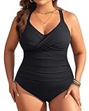 Photo Gallery aqua eve costume da bagno intero taglie forti - costume da bagno da donna con controllo della pancia retrò costumi da bagno a copertura completa 2025, nero, 22 plus Photo Gallery aqua eve costume da bagno intero taglie forti - costume da bagno da donna con controllo della pancia retrò costumi da bagno a copertura completa 2025, nero, 22 plus