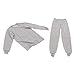 Kikumi Traceless Men's Thermal Underwear Set Warm Comfortable Lightweight Round Neck Long Top and Knickers, bright grey (ral 7035), One Size
