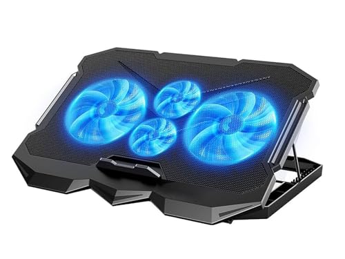 Image of Laptop Cooling Pad with 8 Adjustable Height | Quantron QCP-620 Four Fan Cooling Pad