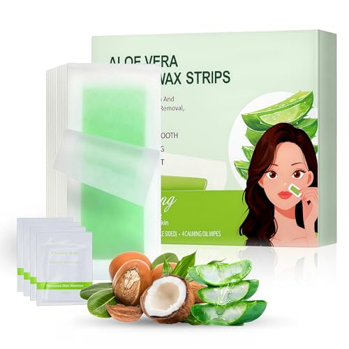 Wax Strips for Face,Bikini,Eyebrow Hair Removal, 40Pcs Facial Wax...