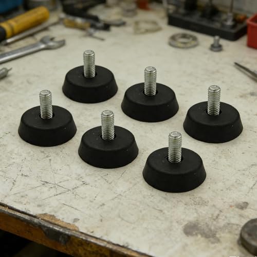 Patas de nivelación ajustables de alta resistencia para suministros de muebles, pack de 6 4