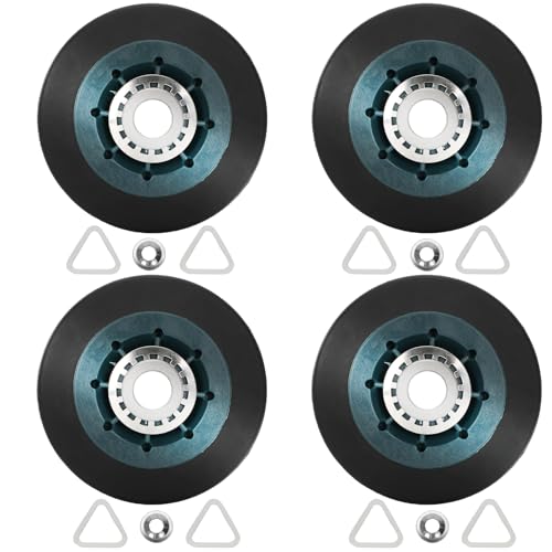 W10314173 Dryer Drum Support Roller Kit(4 Pack) Dryer Drum Rollers Compatible with Whirlpool Maytag Kenmore KitchenAid Dryers Replaces W10314171 8536973 8536974 AP6019303 PS11752609