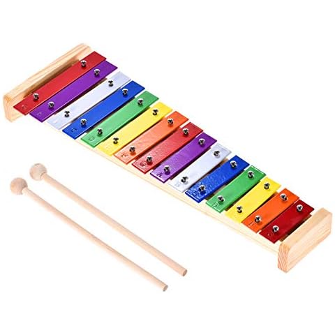 Btuty Xilófono Glockenspiel de 15 Tonos con 2 Mazos Cover