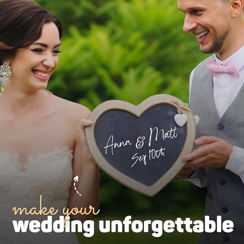 Image of Liquid Chalk Markers: Wedding Edition - Pack of 8 - Non-Toxic, Water-Based, Erasable, Dust Free Chalk Pens for Chalkboards, Blackboards, Windows and Glass - 6mm Reversible Bullet and Chisel Tip