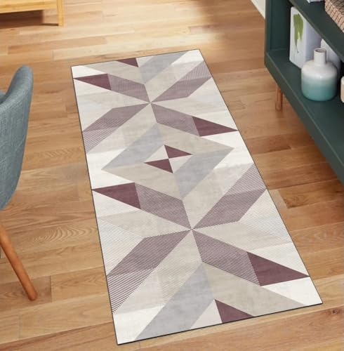 Alfombra de cocina geométrica para un suelo seguro y limpio 2