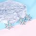 HJALing Women's Snowflake Earrings Necklace Set Christmas Snowflake Pendant Necklace Clavicle Chain Ornaments Female Mom/Wife/Sister/Best Friend