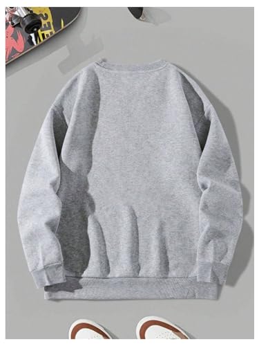 SOLY HUX Sweatshirts for Men Letter Print Drop Shoulder Long Sleeve Casual Pullover Tops2