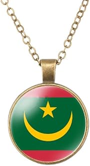 EnigmaGlow World Most Countries Flag Zinc Alloy Necklace Pendant Necklace for Men Women