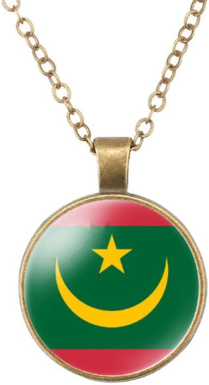 World Most Countries Flag Zinc Alloy Necklace Pendant Necklace for Men Women