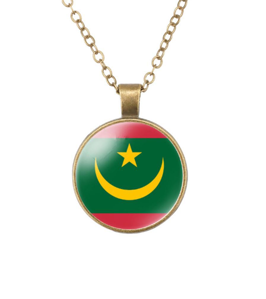 EnigmaGlowWorld Most Countries Flag Zinc Alloy Necklace Pendant Necklace for Men Women
