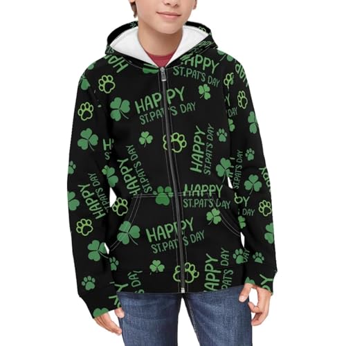Girl's Full Zip Hoodie Sweatshirt Boys Kids Long Sleeve Zip Up Hooded Outwear Sport Jacket Pullover for 6-14Y3