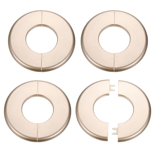 Placas de plástico ABS autoadhesivas de 51 mm redondas doradas para tubos 2