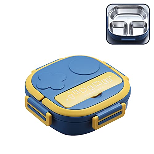 キッズ304ステンレススチールランチボックス漫画ロボット学生食品保管コンテナコンパートメントケースサラダフルーツオーガナイザー用食品保管容器用