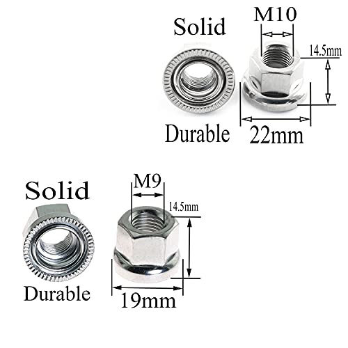 Écrous de piste pour roue de vélo fixie singlespeed vis M9 M10 - 3