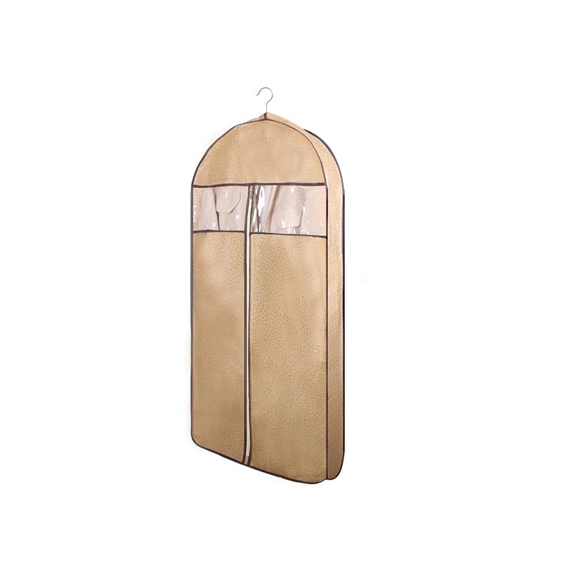 Funda for vestido de novia, funda for armario, for ropa con cremallera, bolsa for ventana transparente, protectora for abrigos(Brown,60 X 128cm)