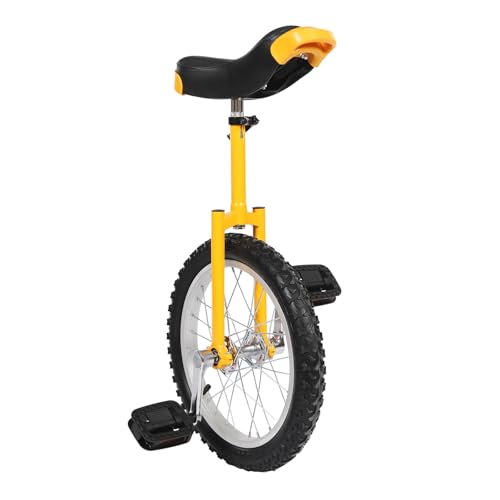 Image of DYNAMI Unicycle with Excellent Steel Frame,Leakproof Tire,Adjustable Height,Curved PU Seat,Mute Bearing,Anti-Slip Designs,for Outdoor Sports Fitness Exercise