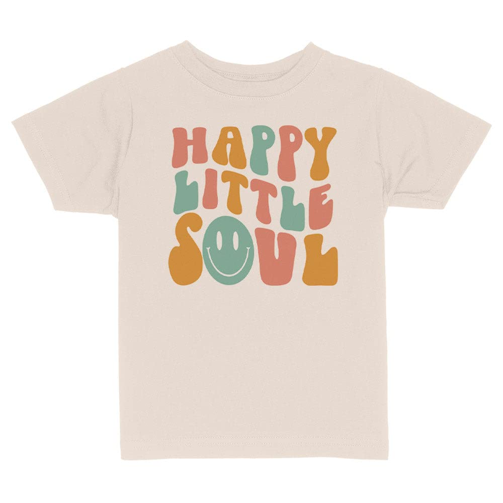 Happy Little Soul Toddler Kids T-Shirt 2T Natural