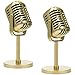 Windspeed Lot de 2 accessoires de microphone rétro pour microphone vintage avec support pour décorations de fête, jeu de simulation (pas vrai)