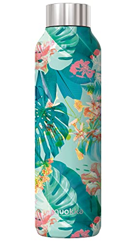Quokka Solid - Tropical 850 ML | Botellas De Agua Acero Inoxidable Sin BPA |Botella Térmica De Doble Pared - Mantiene El Frío Y El Calor Para Niños Y Adultos Cover