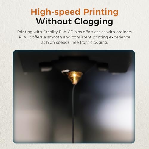 Image of Creality Carbon Fiber Filament PLA 1.75mm, Hyper PLA-CF 3D Printer Filament with Matte Finish for 50-300mm /s High-Speed Printing, Dimensional Accuracy+ /-0.03mm (Black, Hyper PLA-CF-2KG)