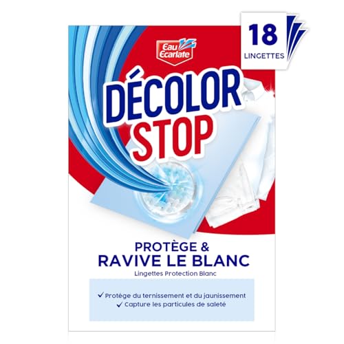 Decolor Stop, Lingettes protection blanc, 2en1 protege tu ternissement et du jaunissement et...