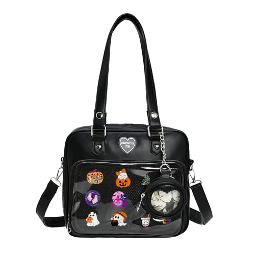 Ita Bag Crossbody Handbags Kawaii Shoulder Purse Square Backpack with Insert Anime Pins Display