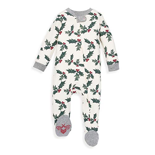 Image of Burt's Bees Baby unisex-baby Sleep & Play, Organic One-piece Romper-jumpsuit Pj, Zip Front Footed Pajama