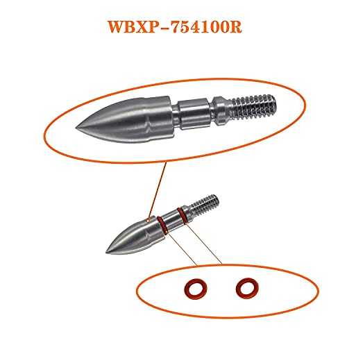 Wisdom 100 Grains Arrow Field Points 19/64 Inch 7.54Mm Stainless Steel Bullet Point Archery Tip For Bow Hunting Target Practice Inserts 1 Dozen 12 Pcs #TOP2