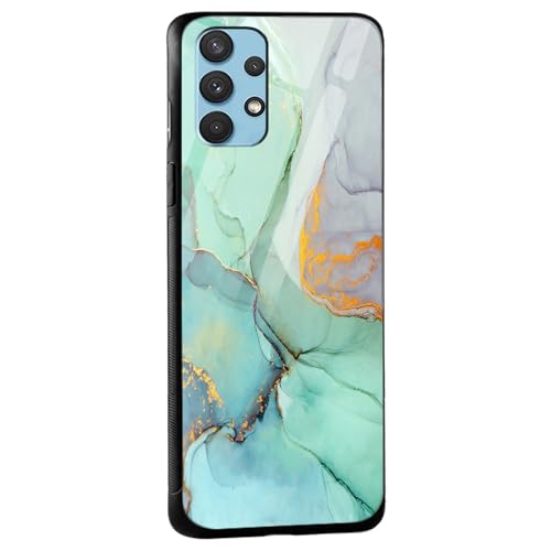 Image of COLORflow Back Cover Compatible with Samsung Galaxy A53 5G | Green Marble | Shockproof TPU Bumper Cover with Camera Protection Back Cover