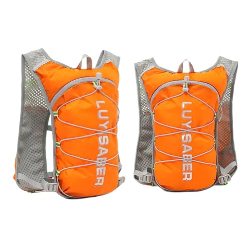 Chaleco De Hidratación Para Correr, Chaleco De Agua Para Correr | Mochila De Senderismo Para Trail Running, Bolsa De Hidratación | Acolchado Transpirable, Correa De Hombro Ajustable, Mochila Ligera