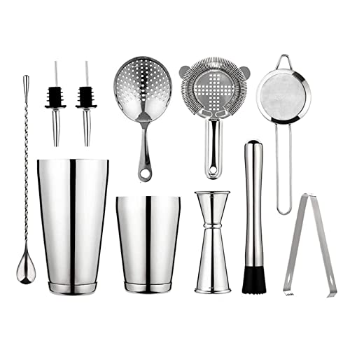 カクテルシェーカー 11点セット 550ml/820ml バーテンダー スノー カップ バーウェアツールセット マティーニ カクテル ステンレス製 最高ツール パーティーグッズ バーセット シェーカー 多用性 お酒 業務用 自家製