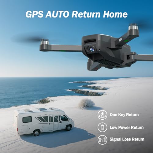 GPS Drone with 4K Camera for Adults IMX SENS Camera SD Card,Auto Return Home,Under 249g,Foldable RC Quadcopter GPS Professional Drones for Beginners,5G FPV Transmission Drone Follow Me - Image 4