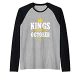 october legend graphic tees, this kings was born on october maglia con maniche raglan