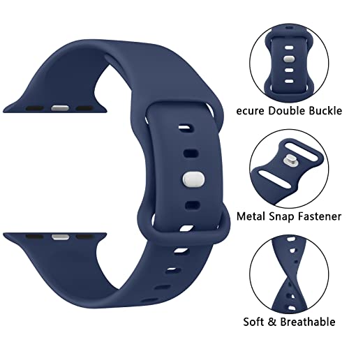 Image of Tobfit 3-Pack Strap Compatible with Apple Watch Series 10 /9 /8 /7 /6 /5 /4 /3 /2 /1 /SE 1 2 - 38mm /40mm /41mm /42mm /44mm /45mm /49mm Replacement Band for Men & Women (Smartwatch Not Included)