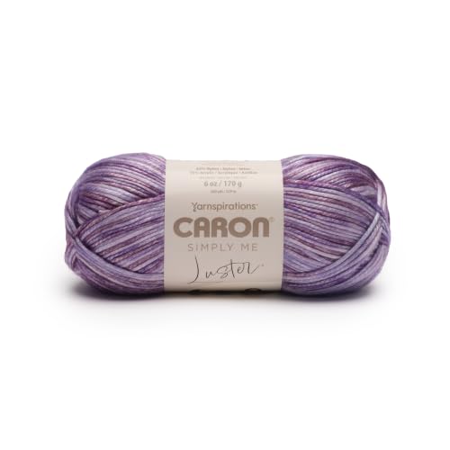 Image of Caron Simply Me Luster Yarn for Crocheting Soft, Violet Splash, 2-Pack