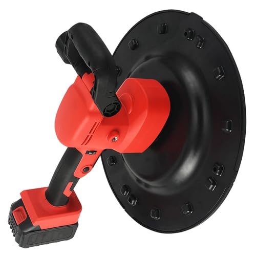 Máquina de yeso hormigón portátil 6 Velocidades batidora batería litio con una velocidad concreto ajustable Diámetro Disco 38cm,Pulidora Paredes para Arena Gruesa/Fina & Masilla