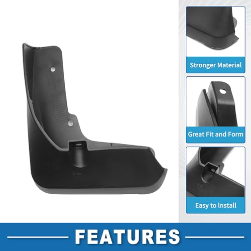 Image of Mud Flap Splash Guard with Mount Accessories Front & Rear Side Mud Guard for Acura RDX 2019-2023 (Set of 4), 32x28x14cm, Black