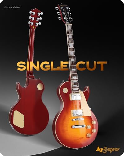 Image of Leo Jaymz SC Series Electric Guitar - Mahogany Body, Laurel Fingerboard, Dual Humbuckers, Tune-O-Matic Bridge, C Neck, 18:1 Tuners (Cherry Sunburst)