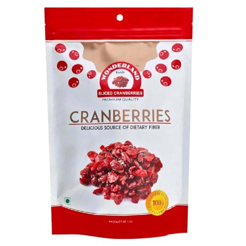 Image of Wonderland Foods 200g Healthy & Tasty Californian Sliced & Dried Cranberry Pouch