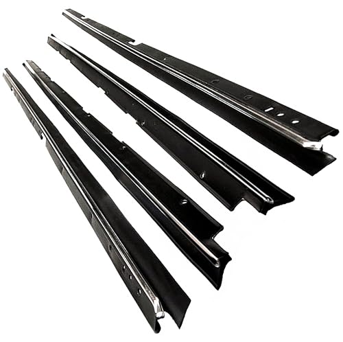 APDTY 141126 Door to Window Dew Wipe Sweep Belt Weatherstrip Seal Kit Inner & Outer (Left & Right, Inner & Outer; Compatible On 2-Door A-Body Models Listed Below; with Chrome Strip)