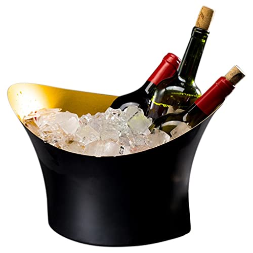 Seau à champagne Lingot grand seau à glace noir pour bar et KTV