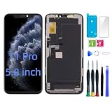 bstdianzi Schermo di ricambio per iPhone 11 Pro da 5,8 pollici, display LCD Touch 3D per modello A2160, A2217, A2215, digitalizzatore con strumenti di riparazione