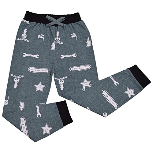 Kids Girls Boys Live to Ride Childrens Pyjamas 2 Piece Cotton PJs Set Nightwear3