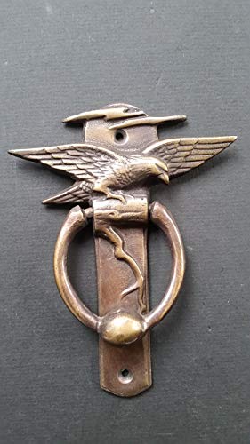 Antique Vintage Style Brass American Bald Eagle Door Knocker Banger With Spread Wings 5 5/8" Long #D1 #TOP1