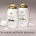 OGX Nourishing + Coconut Milk Sulfate Free Shampoo and Conditioner Set, Hydrates & Softens Hair, Lipi Pro Shield Technology, Creamy Coconut Milk White Peach & Shea Butter Scent, 2 Items, 2 x 13 fl oz